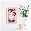 Picture of Mocca Coffee on Stripes - Hug in a Cup _GroupedProduct_Rectangle_Portrait_Unframed_Print_Only_