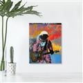 Picture of Retro Spaceman with Guitar Poster _GroupedProduct_Rectangle_Portrait_Unframed_Print_Only_