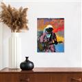 Picture of Retro Spaceman with Guitar Poster _GroupedProduct_Rectangle_Portrait_Unframed_Print_Only_