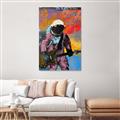 Picture of Retro Spaceman with Guitar Poster _GroupedProduct_Rectangle_Portrait_Unframed_Print_Only_