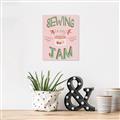 Picture of Sewing is my Jam Typography Poster _GroupedProduct_Rectangle_Portrait_Unframed_Print_Only_