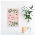 Picture of Sewing is my Jam Typography Poster _GroupedProduct_Rectangle_Portrait_Unframed_Print_Only_