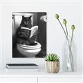 Picture of Plus Size Kitty on the Loo _GroupedProduct_Rectangle_Portrait_Unframed_Print_Only_