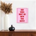 Picture of Bad Vibes Typography Poster _GroupedProduct_Rectangle_Portrait_Unframed_Print_Only_